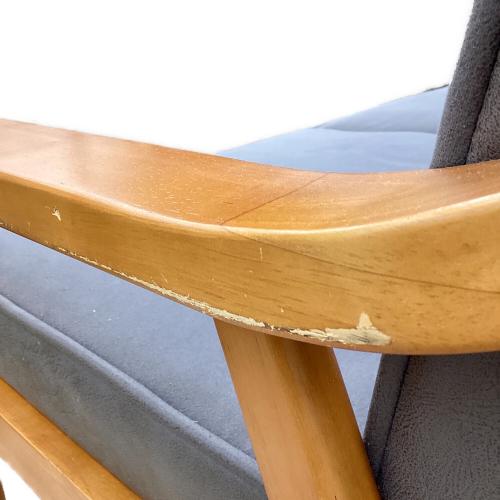 2人掛けソファー グレー×ブラウン