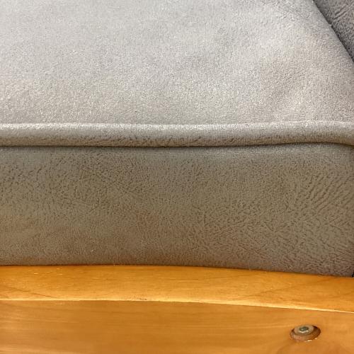 2人掛けソファー グレー×ブラウン