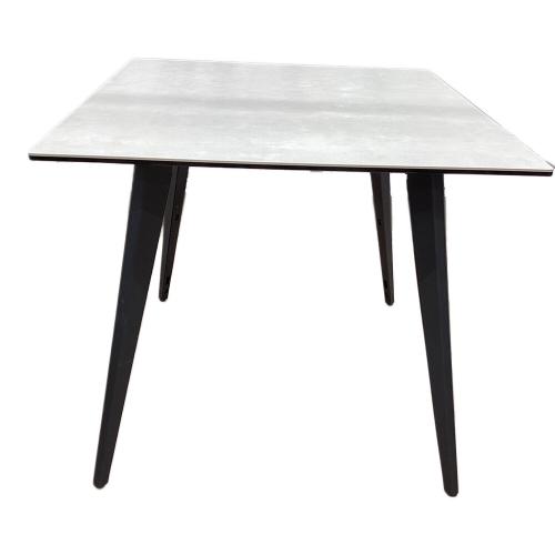 セラミックダイニング3点セット ベージュ×ブラック