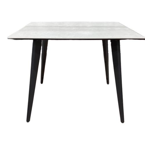 セラミックダイニング3点セット ベージュ×ブラック