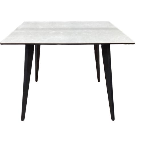 セラミックダイニング3点セット ベージュ×ブラック