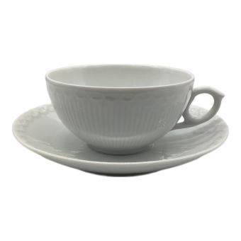 ROYAL COPENHAGEN (ロイヤル・コペンハーゲン) カップ&ソーサー ホワイトフルーテッド・ハーフレース