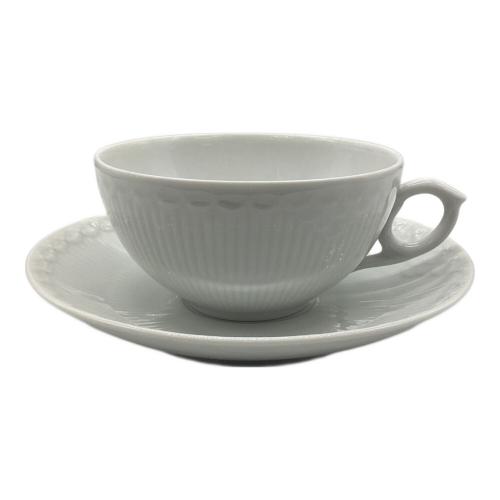 ROYAL COPENHAGEN (ロイヤル・コペンハーゲン) カップ&ソーサー ホワイトフルーテッド・ハーフレース
