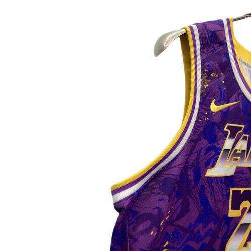 NIKE (ナイキ) NBAジャージー トレーニングウェア DA6951-504 NBA LAKERS "23 JAMES" メンズ SIZE 3XL パープル