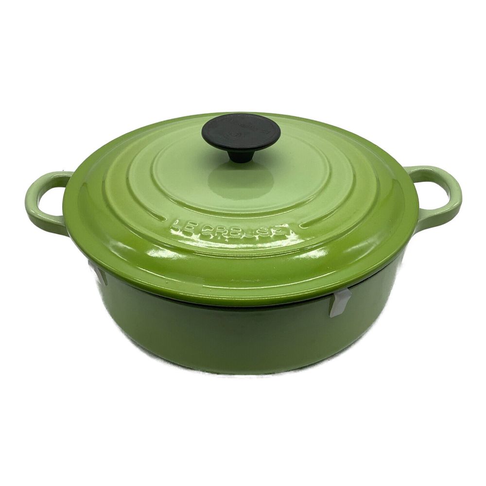 LE CREUSET (ルクルーゼ) 両手鍋 グリーン 24cm浅型 ココット