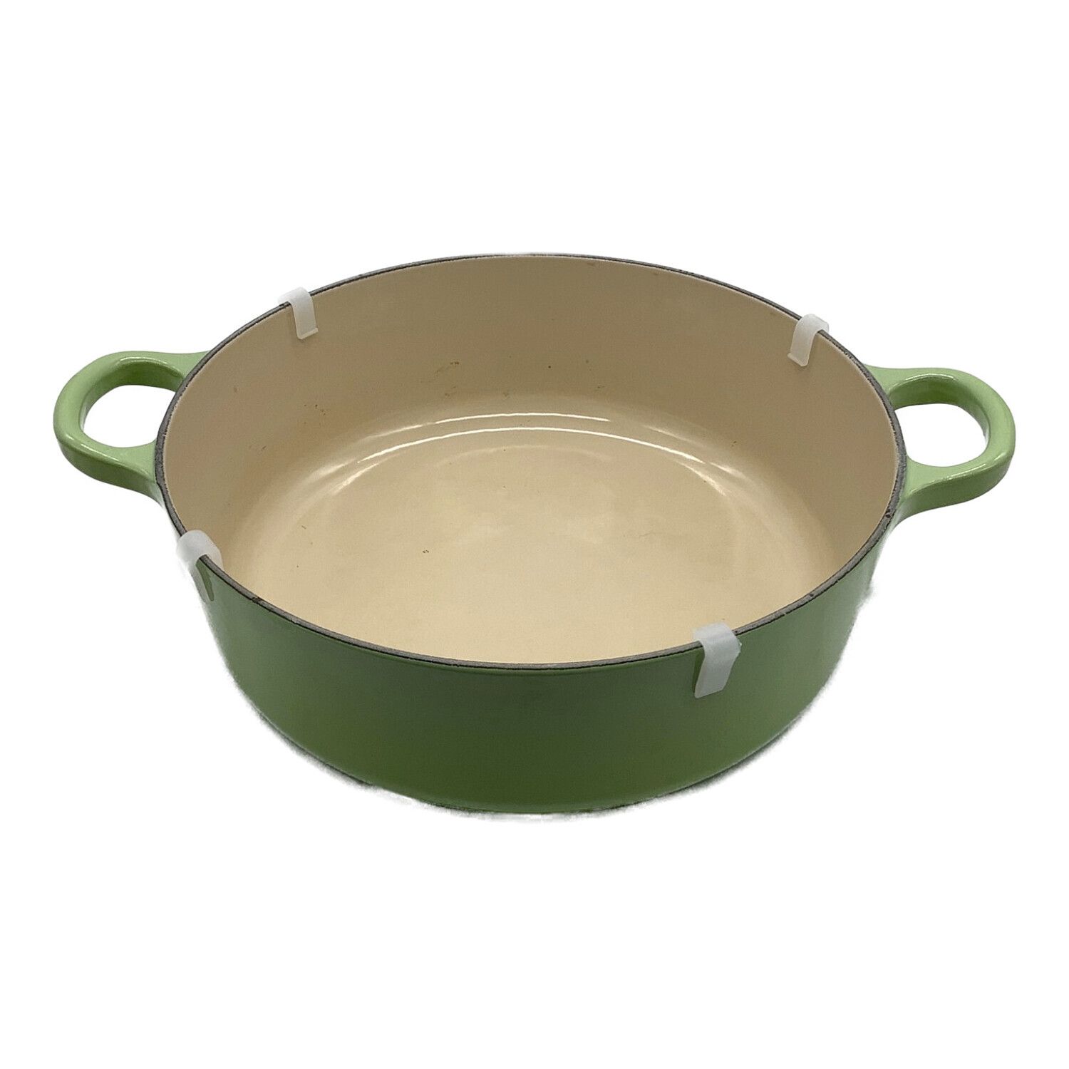 LE CREUSET (ルクルーゼ) 両手鍋 グリーン 24cm浅型 ココット