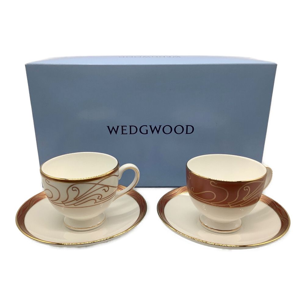 ウェッジウッド WEDGWOOD ペア ティーカップ＆ソーサー 箱付 R391 - 食器