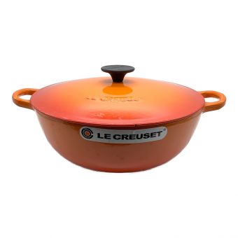 LE CREUSET (ルクルーゼ) 両手鍋 オレンジ 26cm マルミット