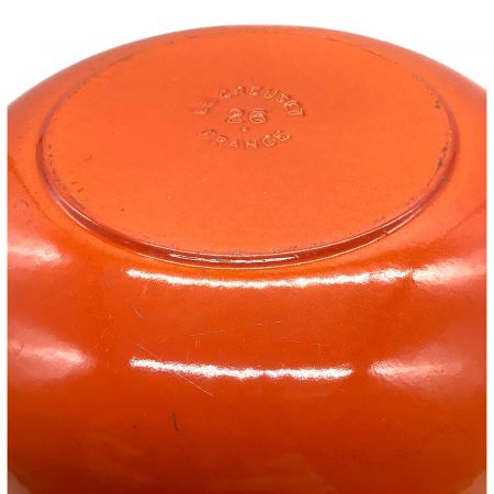 LE CREUSET (ルクルーゼ) 両手鍋 オレンジ 26cm マルミット