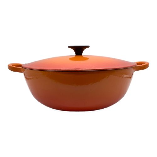 LE CREUSET (ルクルーゼ) 両手鍋 オレンジ 26cm マルミット