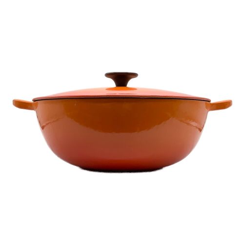 LE CREUSET (ルクルーゼ) 両手鍋 オレンジ 26cm マルミット