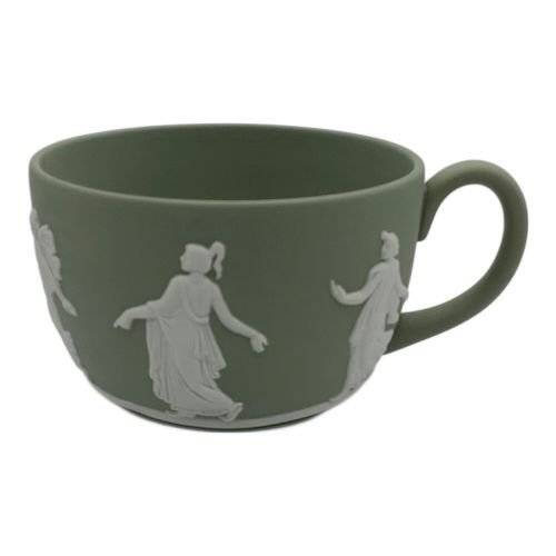 Wedgwood (ウェッジウッド) カップ&ソーサー ポートランドブルー/セージグリーン J.FRENCH MASTER POTTERサイン入り ジャスパー ペア