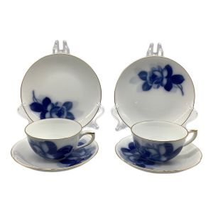 大倉陶園 (オオクラトウエン) ティーセット オールドブルーローズ(8211) カップ&ソーサー2P・プレート2Pセット