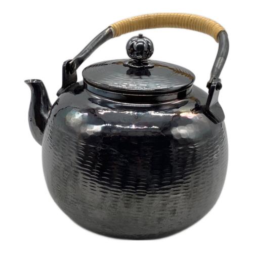 秀峯堂造 (秀峯堂) 急須 銀いぶし 銀瓶丸型五号