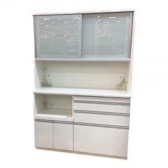 松田家具 (マツダカグ) レンジボード ホワイト 192 2枚スライド扉