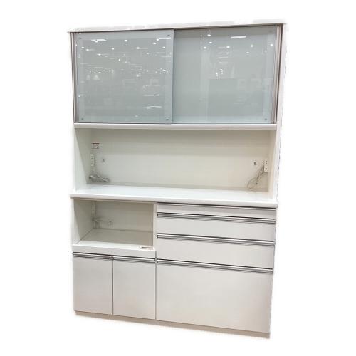 松田家具 (マツダカグ) レンジボード ホワイト 192 2枚スライド扉