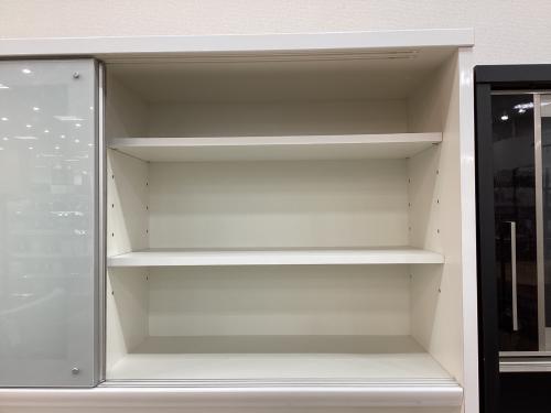 松田家具 (マツダカグ) レンジボード ホワイト 192 2枚スライド扉