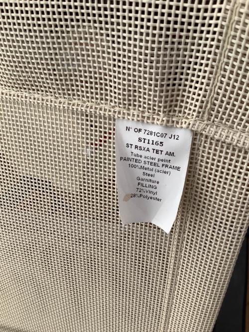 アウトドアリクライニングチェア ベージュ ST1165