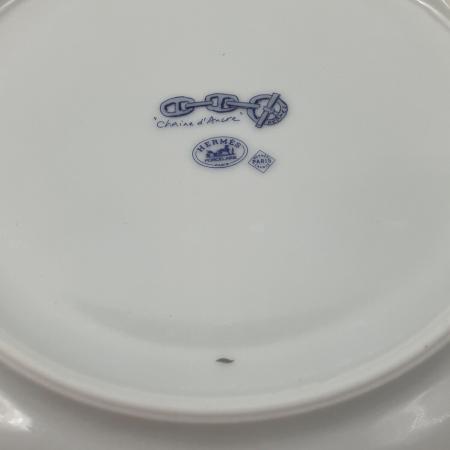1月7日までのお年玉価格　HERMES Chaîne d'Ancre 陶磁器皿 HERMES (エルメス) デザートプレート 約22.5cm Chaine d'Ancre