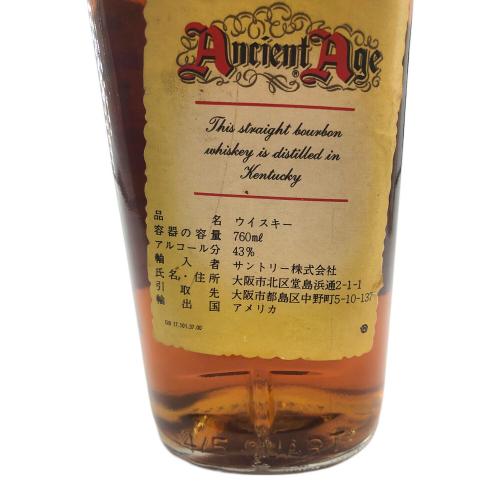 エンシェントエイジ ケンタッキー・ストレート・バーボン・ウイスキー バーボン ＊赤紙封欠損 760ml