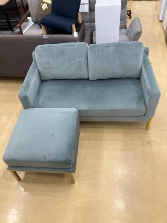 Franc franc 2人掛けソファー オットマン付属 グレー スプランソファGR