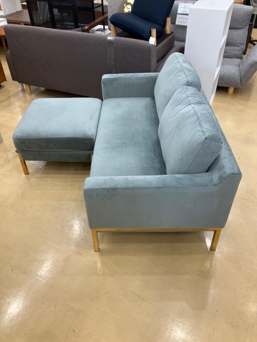 Franc franc 2人掛けソファー オットマン付属 グレー スプランソファGR