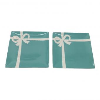 TIFFANY & Co. (ティファニー) スクエアプレート ブルーリボン