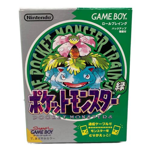 任天堂 (ニンテンドウ) ポケットモンスター 緑 ゲームボーイ用ソフト マップ欠品 -
