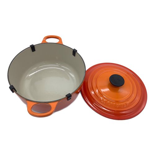 LE CREUSET (ルクルーゼ) ココット･ロンド オレンジ 20cm 未使用品