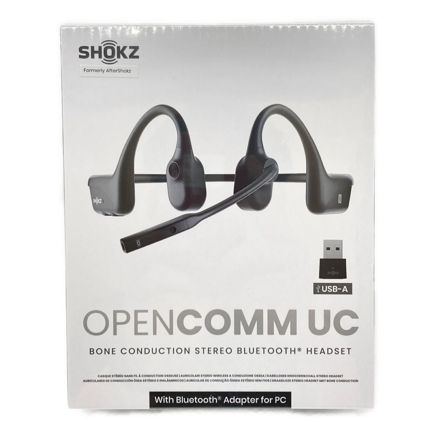オーディオ機器Shokz 骨伝導イヤホン OPENCOMM C102 - ヘッドフォン 