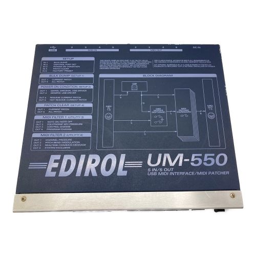 EDIROL (エディロール) USB MIDIインターフェース UM-550 通電確認のみ 