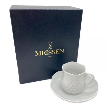 Meissen (マイセン) カップ&ソーサー ホワイトレリーフ 未使用品