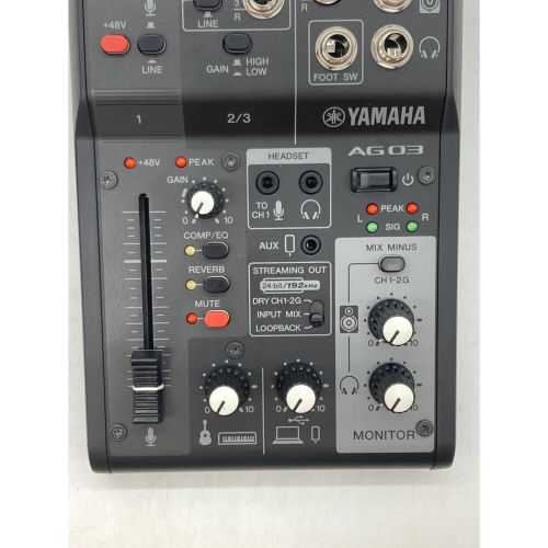 YAMAHA (ヤマハ) ミキサー型オーディオインターフェース AG03 MK2 通電確認のみ