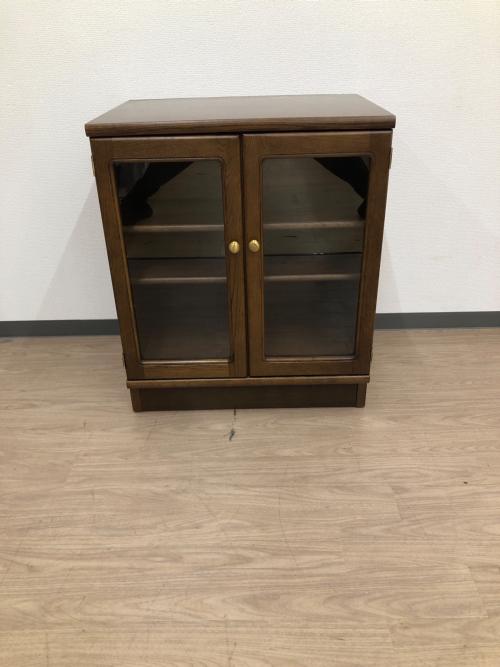 karimoku (カリモク) キャビネット ブラウン ガラス扉付