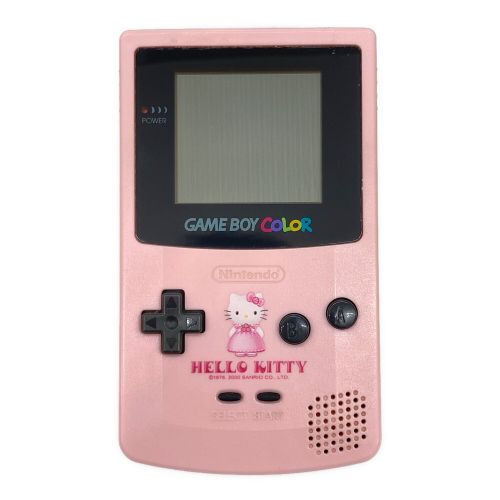 Nintendo (ニンテンドウ) GAMEBOY COLOR ピンク ハローキティ スピーカー劣化の為音小さめ・右側面・天面ヤケ有 CGB-001 動作確認済み