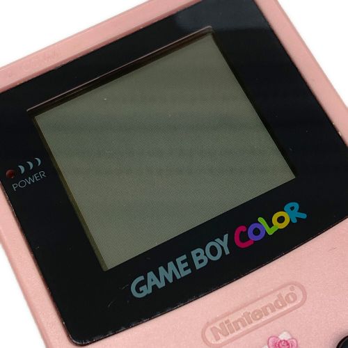 Nintendo (ニンテンドウ) GAMEBOY COLOR ピンク ハローキティ スピーカー劣化の為音小さめ・右側面・天面ヤケ有 CGB-001 動作確認済み