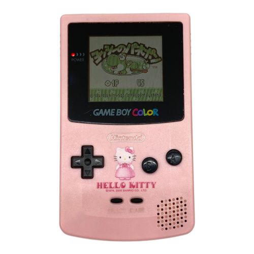 Nintendo (ニンテンドウ) GAMEBOY COLOR ピンク ハローキティ スピーカー劣化の為音小さめ・右側面・天面ヤケ有 CGB-001 動作確認済み