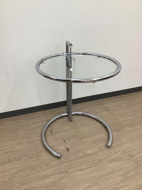 ClassiCon (クラシコン) サイドテーブル シルバー 160 ガラス天板 アイリーン