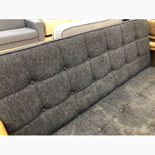 karimoku (カリモク) 2人掛けソファー セラムブラック 座面ヨゴレ有 Kチェア サントリー樽ものがたり