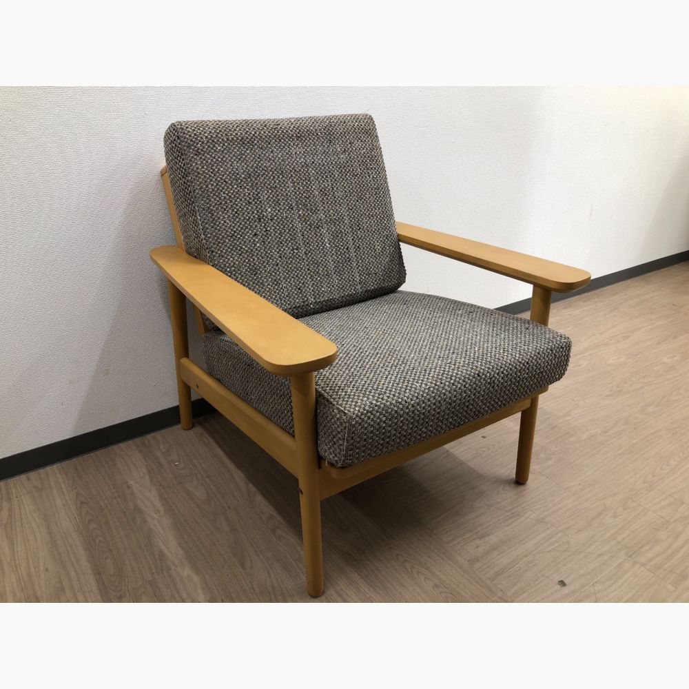 karimoku (カリモク) 1人掛けソファー グレー×ナチュラル @ W-40376934