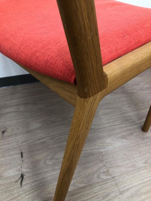 ダイニングチェアー ブラウン×レッド 261