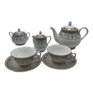 Noritake (ノリタケ) ティーセット POLONAISE ポット・クリーマー・シュガーポット・カップ&ソーサー2P