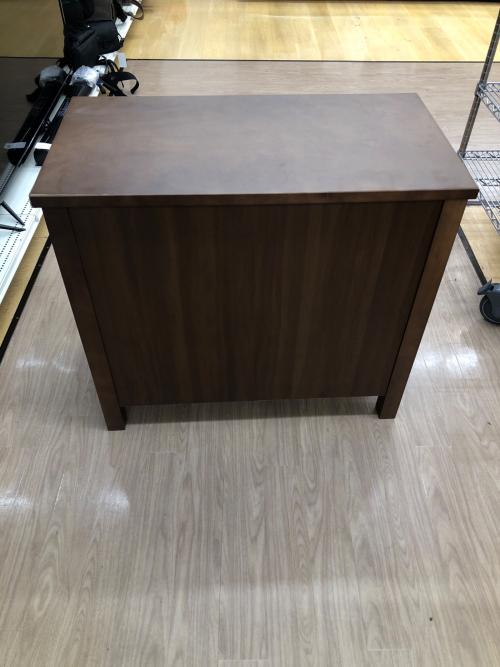 無印良品 (ムジルシリョウヒン) キャビネット ブラウン 213 2枚扉 ウォールナット材 幅80cm