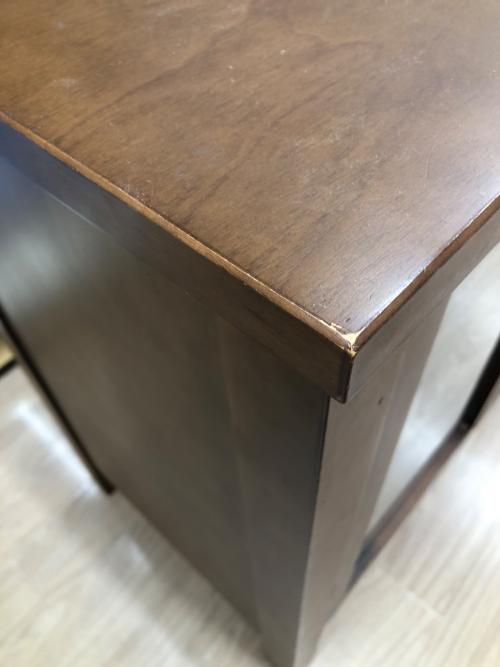 無印良品 (ムジルシリョウヒン) キャビネット ブラウン 213 2枚扉 ウォールナット材 幅80cm