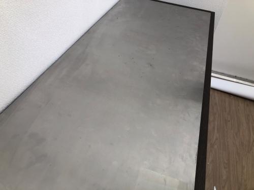 キッチンカウンター ダークブラウン×シルバー　 ステンレストップ