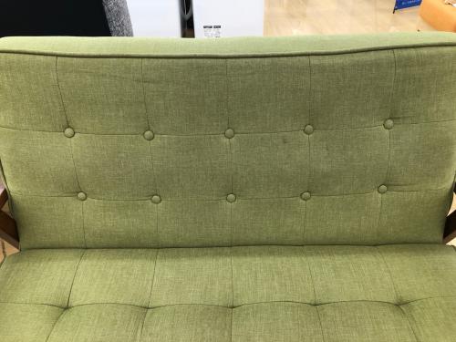 2人掛けソファー ブラウン×グリーン