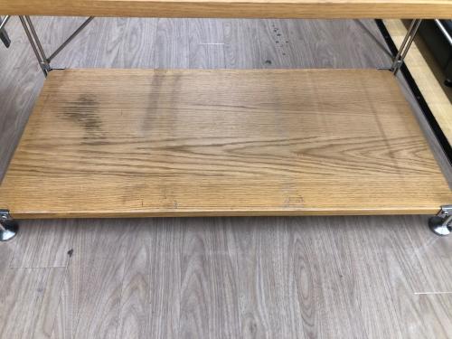 ステンレスユニットナチュラル×シルバー ガラス2枚扉付 ハイタイプ