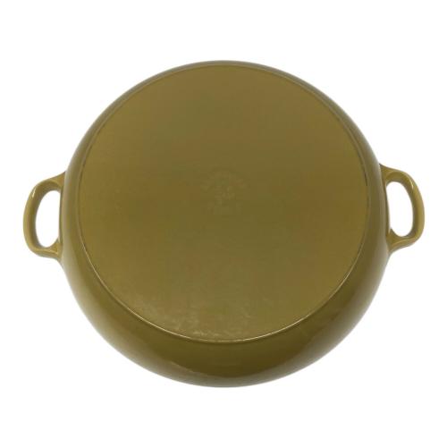 LE CREUSET (ルクルーゼ) 両手鍋 30cm イエロー ビュッフェ
