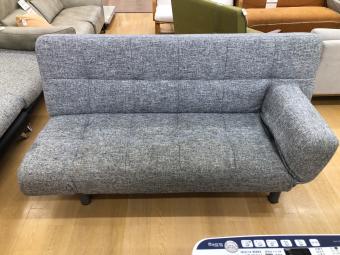 ソファーベッド グレー 座面シミ複数