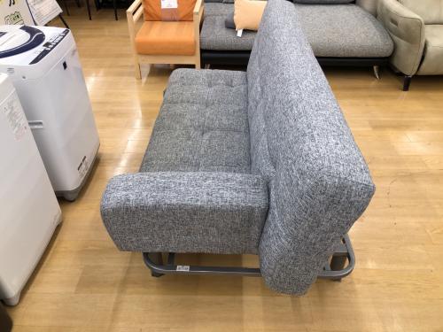 ソファーベッド グレー 座面シミ複数